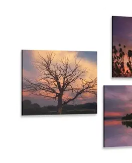 Zostavy obrazov Set obrazov príroda plná romantických farieb