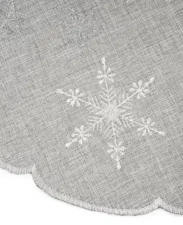 Obrusy Forbyt Vianočný obrus Hviezdičky sivá, 40 x 140 cm