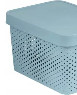 Úložné boxy CURVER - Box umelá hmota + veko 17L svetlošedý