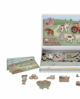 Drevené hračky LITTLE DUTCH - Magnetická hra Farma