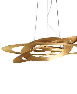 Závesné svietidlá Marchetti Závesné LED svietidlo Afelio lístkové zlato