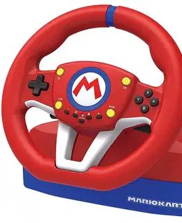 Príslušenstvo k herným konzolám HORI pretekársky volant Mario Kart Pro MINI pre konzoly Nintendo Switch, červený NSW-204U