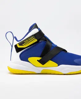 tenis Basketbalová obuv pre chlapcov a dievčatá EASY X modro-žltá