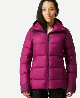 bundy a vesty Dámska páperová bunda MT900 na horskú turistiku s kapucňou do -18 °C čierna