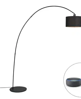 Oblúkové lampy Inteligentná moderná oblúková lampa čierna vrátane A60 Wifi - Vinossa
