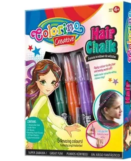 Hračky bábiky PATIO - Colorino kriedy na vlasy 5 farieb Dievčatá