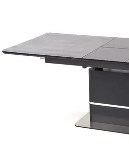 Jedálenské stoly HALMAR Martin rozkladací jedálenský stôl tmavosivá / čierna