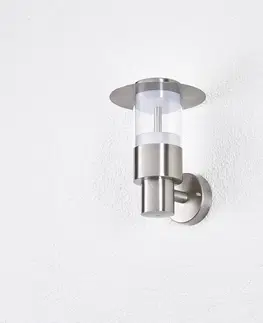 Vonkajšie nástenné svietidlá Lindby Vonkajšie nástenné svietidlo Anouk oceľ LED