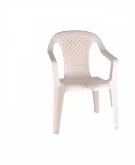 Detské stoly a stoličky Kinekus Stolička plastová, BABY, biela