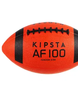 futbal Detská lopta na americký futbal AF100B oranžovo-čierna