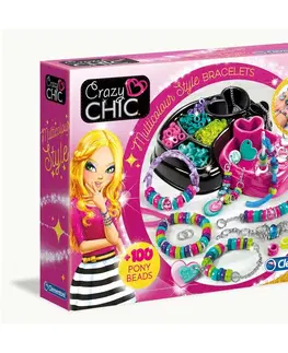 Drevené hračky Clementoni Crazy CHIC - Kreatívny set - farebné náramky