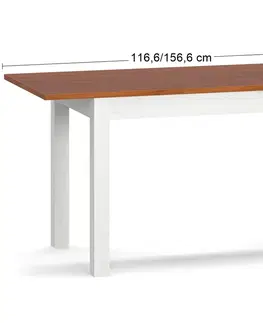 Jedálenské stoly NABBI Dafne EKT rozkladací jedálenský stôl čerešňa portofino / sosna Andersen