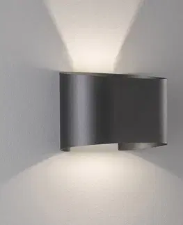 Nástenné svietidlá FISCHER & HONSEL Nástenné LED svietidlo Wall 2-pl. Okrúhle, čierne