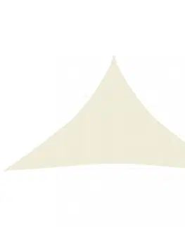 Stínící textilie Tieniaca plachta trojuholníková HDPE 2,5 x 2,5 x 3,5 m Dekorhome Tmavo zelená