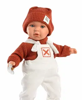 Hračky bábiky LLORENS - 42403 ENZO - realistická bábika so zvukmi a mäkkým látkovým telom - 42 cm