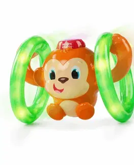 Hudobné hračky BRIGHT STARTS - Hračka svietiaca hudobná opička LLB Roll & Glow™ 6-36m