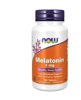 Pre lepší spánok Now Foods Melatonín 1 mg 100 tab.