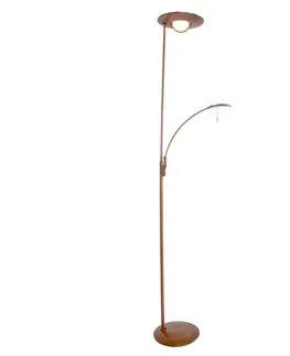 Stojacie lampy Steinhauer Stojaca LED lampa Zenith bronzovej farby, stmievač