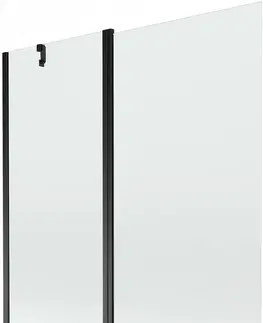 Sprchové dvere MEXEN - Flip vaňová zástena 1-krídlo 140 x 150 cm, transparent, čierna 894-140-101-70-00