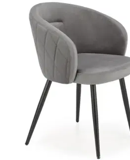 Čalúnené stoličky Stolička W167 šedá