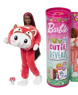 Hračky bábiky MATTEL - Barbie Cutie Reveal Barbie V Kostýme - Mačiatko V Červenom Kostýme Pandy