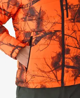 bundy a vesty Prešívaná stlačiteľná poľovnícka bunda Treemetic Fluo 900