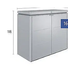 Úložné boxy Biohort Multiúčelový úložný box HighBoard 160 x 70 x 118 (sivý kremeň metalíza) 160 cm (3 krabice)