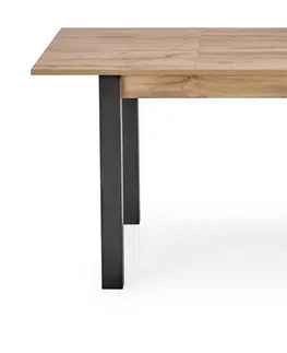 Jedálenské stoly HALMAR Gino rozkladací jedálenský stôl dub wotan / čierna