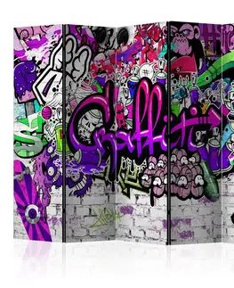Paravány Paraván Purple Graffiti Dekorhome