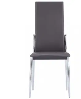 Jedálenské stoličky a kreslá Jedálenská stolička 2 ks umelá koža Dekorhome Cappuccino