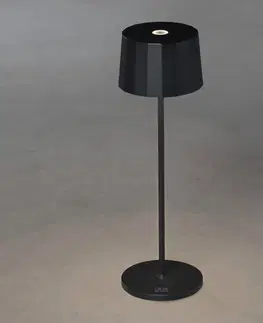 Vonkajšie osvetlenie terasy Konstsmide Stolná LED lampa Positano do exteriéru, čierna