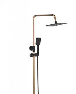 Sprchy a sprchové panely INVENA - Sprchový stĺp s batériou MIDNIGHT čierna/zlato AU-35-D14-V