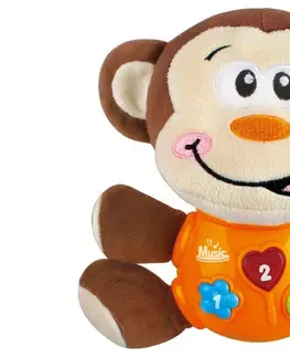 Plyšové hračky WIKY - Plyš opice s efekty 16 cm