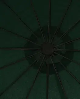 Slnečníky Závesný slnečník Ø 300 cm hliníková tyč Dekorhome Zelená