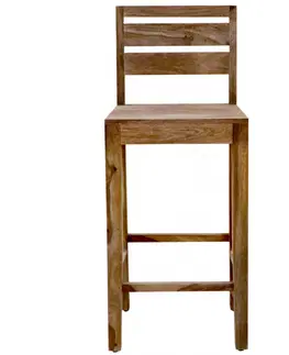 Jedálenské stoličky Stolička barová 45x110x45 indický masív palisander