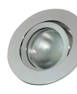 Vysokonapäťové zapustené svietidlá 230 V MEGATRON LED krúžok pre zapustenie Decoclic GU10/GU5.3, okrúhly, strieborný
