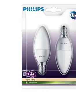 LED osvetlenie Philips SET 2x LED sviečka Philips E14/4W/230V - CANDLE 