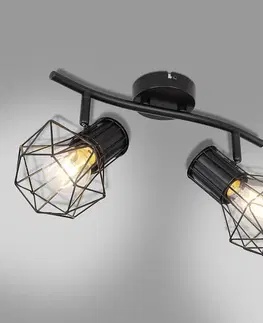 Lampy do obývačky Luster 54017-2 Čierny drôt LS2