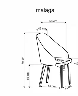 Stoličky Otočné jedálenské kreslo MALAGA Halmar Skořicová