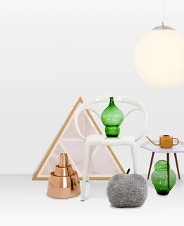 Zavesne lampy Moderné závesné svietidlo sklenené 40cm - Guľa
