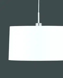 Závesné svietidlá Hufnagel Závesná lampa Loop s bielym chincovým tienidlom