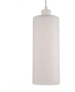 Závesné svietidlá Solbika Lighting Závesné svetlo Soda s bielym skleneným valcom Ø 12 cm