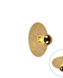 Nastenne lampy Moderné nástenné svietidlo zlaté 30cm - Disque
