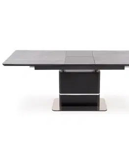 Stoly v podkrovnom štýle Rozkladací stôl Martin 160/200x90cm Tmavé Popolavý/Čierna