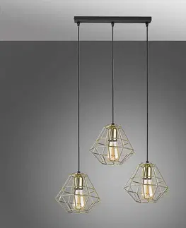 Moderné lampy do obývačky Luster Diamond 4111 Gold LW3