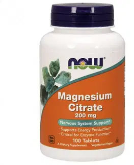 Magnézium NOW Foods Magnézium Citrát 200 mg 100 tab.