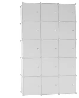 Regály a poličky KONDELA Zalvo multifunkčná modulárna skriňa biela