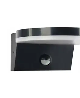 Záhradné lampy  LED Vonkajšie nástenné svietidlo so senzorom TESA LED/10W/230V IP54 čierna 