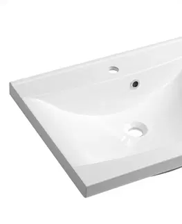 Kúpeľňa SAPHO - LUCIOLA umývadlo 60x48cm, liaty mramor, biela 50062
