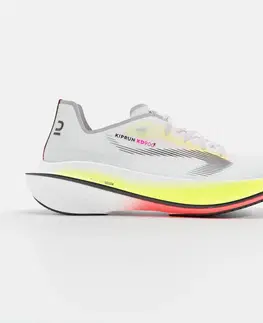 pánske tenisky Pánska bežecká obuv Kiprun KD900X s karbónovým plátom biela